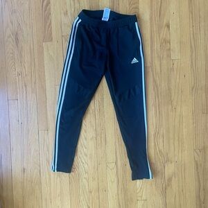 adidas Black Track Pants with White Stripes